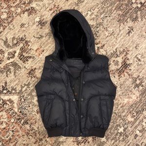 Talula Black Puffer Vest w/ Faux Fur lined hood